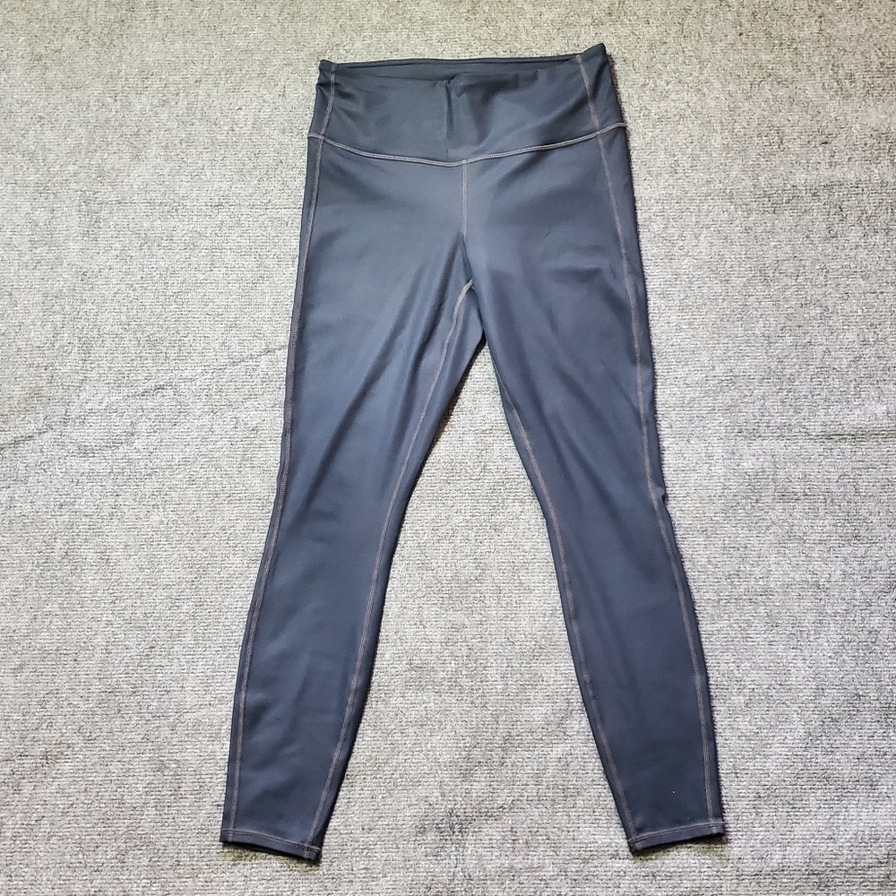 Athleta High Rise Shine Chaturanga Women's Large Grey Athletic Leggings